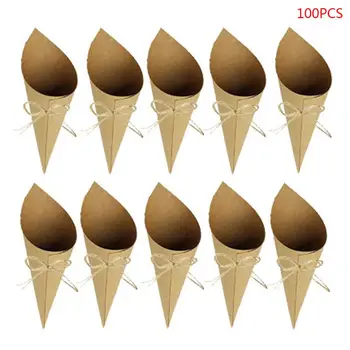 100pcs Creative Vintage kraft Paper cylinder Confetti Cones Wedding Party Decor M6CE 
100pcs Creative Vintage kraft Paper cylinder Confetti Cones Wedding Party Decor M6CE