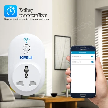 KERUI S72 Wifi Smart 10A 2200W Plug Mobile Iphone Android APP Control Wireless Smart Socket Time Switch Adapter Switch Plug
KERUI S72 Wifi Smart 10A 2200W Plug Mobile Iphone Android APP Control Wireless Smart Socket Time Switch Adapter Switch Plug