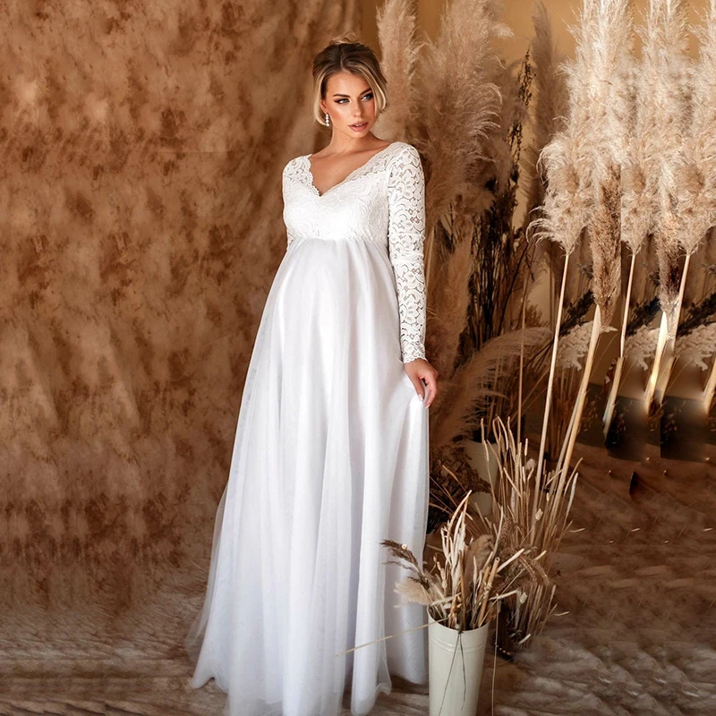 MOMLUVBB Long Sleeve White Robe Grossesse Shooting Photography Luxury Women Pregnant Clothes Lace Vestido Maternidad Fotografia
MOMLUVBB Long Sleeve White Robe Grossesse Shooting Photography Luxury Women Pregnant Clothes Lace Vestido Maternidad Fotografia