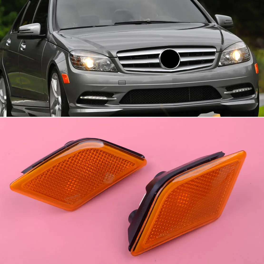DWCX 1 Pair Car Front Bumper Left & Right Side Marker Light Lamp Housing ABS 2048200221 Fit For Benz C230 C250 C300 C350 C63 AMG
DWCX 1 Pair Car Front Bumper Left & Right Side Marker Light Lamp Housing ABS 2048200221 Fit For Benz C230 C250 C300 C350 C63 AMG