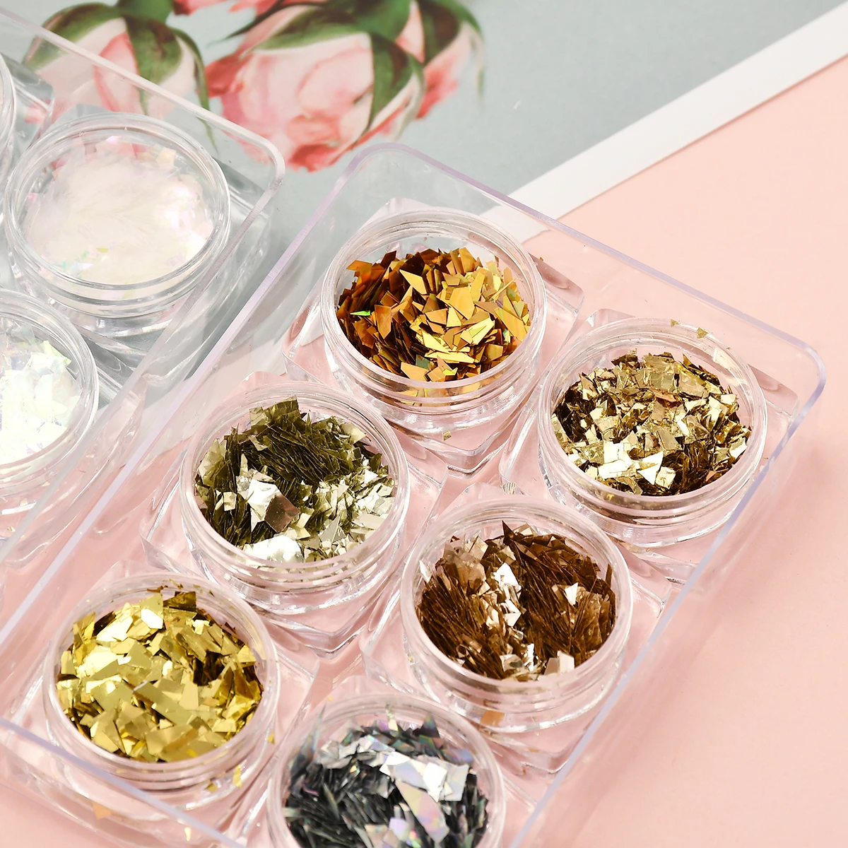 6 Pcs/set Sparkling Nail Sequins 3D Ultra-thin Mixed Shape Paillette Sticker Tips Colorful Glitter Nail Art Decor Accessory
6 Pcs/set Sparkling Nail Sequins 3D Ultra-thin Mixed Shape Paillette Sticker Tips Colorful Glitter Nail Art Decor Accessory