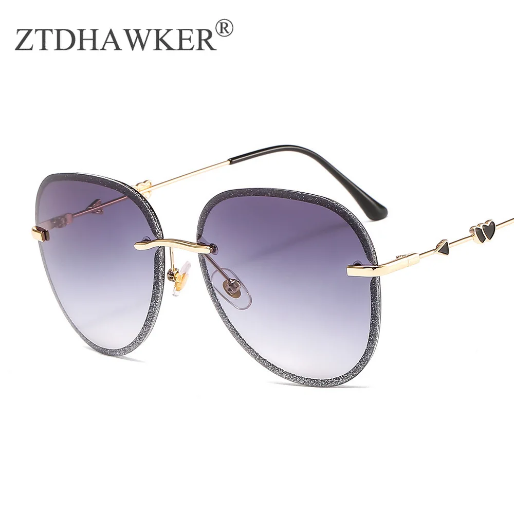 Color Crystal Cut-edge Frameless Glasses Big Frame Frog Mirror Women Sunglasses Gradient Lens
Color Crystal Cut-edge Frameless Glasses Big Frame Frog Mirror Women Sunglasses Gradient Lens
