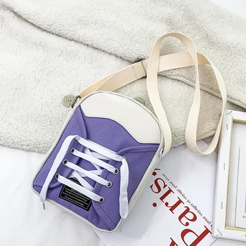 Portable Canvas Shoes Shaped Shoulder Bag Classic Texture Creative Design Small Money Pouch Women Daily Messenger Purse
Portable Canvas Shoes Shaped Shoulder Bag Classic Texture Creative Design Small Money Pouch Women Daily Messenger Purse