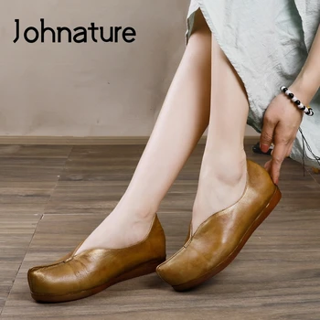 Johnature Pointed Toe Flat Shoes Women 2020 New Spring Genuine Leather Casual Slip-on Shallow Sewing Handmade Retro Ladies Shoes
Johnature Pointed Toe Flat Shoes Women 2020 New Spring Genuine Leather Casual Slip-on Shallow Sewing Handmade Retro Ladies Shoes