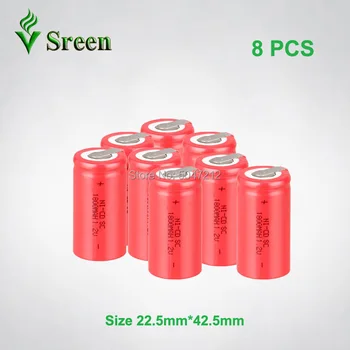 1800mAh With Nickel Sheet Rechargeable 1.2V SC NI-CD Battery Cell DIY to Subc Rechargeable Battery Packs Electronic Accumulator
1800mAh With Nickel Sheet Rechargeable 1.2V SC NI-CD Battery Cell DIY to Subc Rechargeable Battery Packs Electronic Accumulator