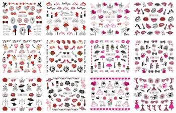 12pcs Nail Sticker Sliders Love Word Heart Letter Design Water Decals Summer Decals Valentine Manicure Tattoos
12pcs Nail Sticker Sliders Love Word Heart Letter Design Water Decals Summer Decals Valentine Manicure Tattoos
