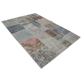 170x240 Cm Beige Handmade Patchwork Rug-6x8 Ft
170x240 Cm Beige Handmade Patchwork Rug-6x8 Ft