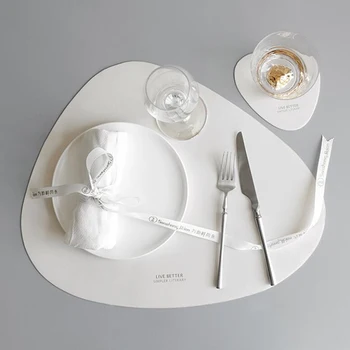 Tableware Pad Placemat Table Mat PU Leather Heat Insulation Non-Slip Simple Placemats Disc Coaster Placemat For Dining Table
Tableware Pad Placemat Table Mat PU Leather Heat Insulation Non-Slip Simple Placemats Disc Coaster Placemat For Dining Table