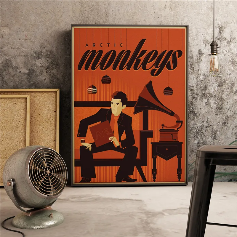 Постер в стиле ретро рок группы арктические обезьяны художественный Декор