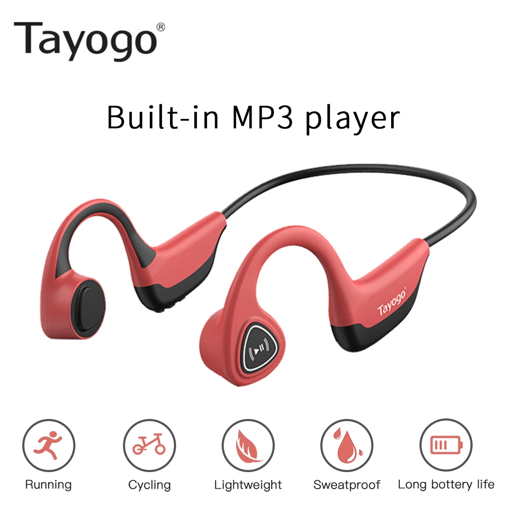Tayogo S3 Fashion Bone Conduction Mp3 Player for Sports Wireless Headset MP3 Sweatproof Player Ear-hook HIFI Earphone with Mic
Tayogo S3 Fashion Bone Conduction Mp3 Player for Sports Wireless Headset MP3 Sweatproof Player Ear-hook HIFI Earphone with Mic