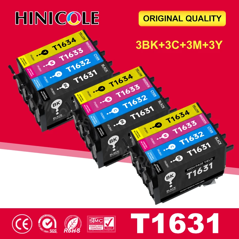 12 шт. T16 T1621 T1631 чернильный картридж для Epson WF-2010 WF-2510 WF-2520 WF-2530 WF-2540 WF-2630 WF-2650 WF-2760 WF-2750 принтера
12 шт. T16 T1621 T1631 чернильный картридж для Epson WF-2010 WF-2510 WF-2520 WF-2530 WF-2540 WF-2630 WF-2650 WF-2760 WF-2750 принтера