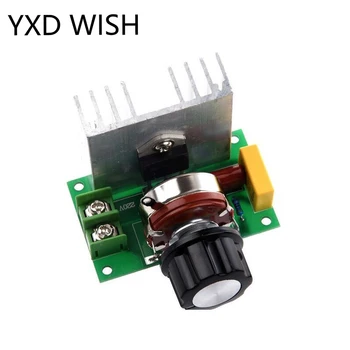 

4000W AC 220V SCR Voltage Regulator Adjustable Brush Motor Speed Temperature Control Dimmer For Lamps Water 4000 W Dimmers