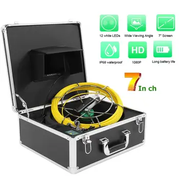 Inspection Camera 7in IPS 1080P Dual Camera IP68 Waterproof with 50Meters Cable for Underground Pipe Inspection 100-240V
Inspection Camera 7in IPS 1080P Dual Camera IP68 Waterproof with 50Meters Cable for Underground Pipe Inspection 100-240V