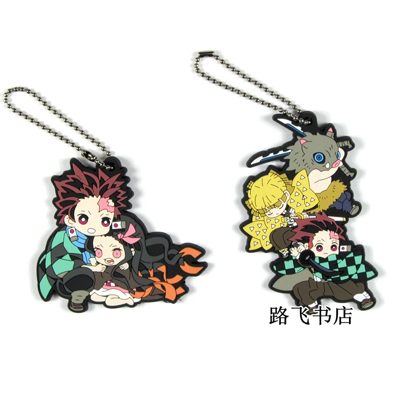Демон убийца: Kimetsu без Yaiba аниме модель резиновый брелок камадо Tanjirou Nezuko Agatsuma Zenitsu