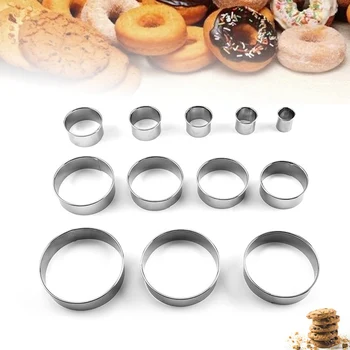 12pcs Stainless Steel Round Circle Cookie Fondant Cake Mold Mould Mousse Ring Cake Mold Baking Utensil Kitchen Tool
12pcs Stainless Steel Round Circle Cookie Fondant Cake Mold Mould Mousse Ring Cake Mold Baking Utensil Kitchen Tool
