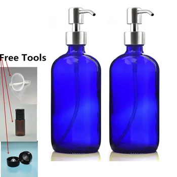 2 X 500ml Liquid Soap Dispenser 16 Oz Empty Cobalt Blue Glass Bottle w/ Stainless Steel Pump for Hand Sanitizer Homemade Lotions
2 X 500ml Liquid Soap Dispenser 16 Oz Empty Cobalt Blue Glass Bottle w/ Stainless Steel Pump for Hand Sanitizer Homemade Lotions
