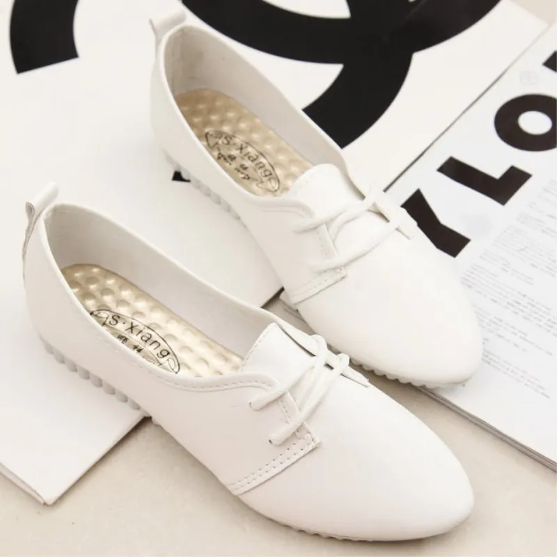 Shoes 2019 Spring And Autumn New Style White Shoes Women's Lace-up Pointed-Toe Moccosins Comfortable Massage Low-Cut Nurses Work
Shoes 2019 Spring And Autumn New Style White Shoes Women's Lace-up Pointed-Toe Moccosins Comfortable Massage Low-Cut Nurses Work