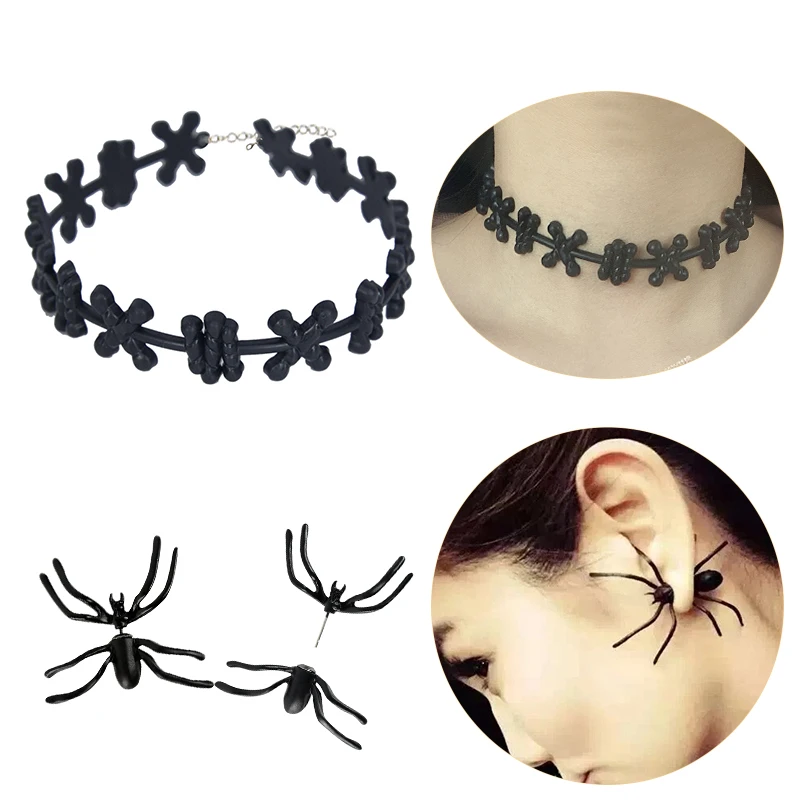1pc Halloween Decoration Black Spider Ear Stud Earrings Horror Blood Drip Necklace Party Accessories Women Halloween Gifts
1pc Halloween Decoration Black Spider Ear Stud Earrings Horror Blood Drip Necklace Party Accessories Women Halloween Gifts