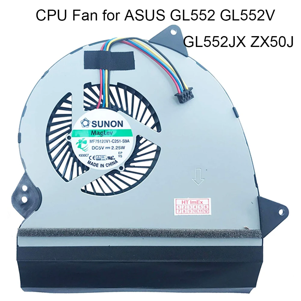 Computer Fans Cooler for ASUS ROG Strix GL552 J V GL552JX GL552VX GL552VW Processor CPU Cooling fan 5V 4 PIN 13NB07Z1P01011 new
Computer Fans Cooler for ASUS ROG Strix GL552 J V GL552JX GL552VX GL552VW Processor CPU Cooling fan 5V 4 PIN 13NB07Z1P01011 new