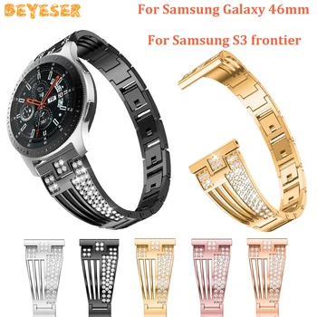 For Samsung Galaxy 46mm/gear S3 Metal watch band Rhinestone women's Bracelet Replacement For huawei watch GT 2 straps wristband
For Samsung Galaxy 46mm/gear S3 Metal watch band Rhinestone women's Bracelet Replacement For huawei watch GT 2 straps wristband