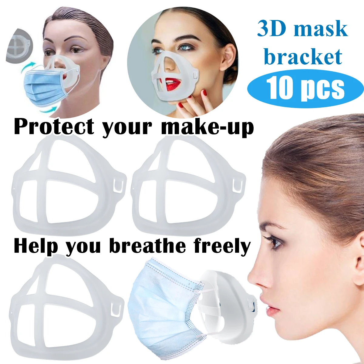 5/10 Pcs of 3D Mask Support Breathing Aid Help Mask Inner Cushion Support Mask Support Lipstick Protection Mouth Cover Holder
5/10 Pcs of 3D Mask Support Breathing Aid Help Mask Inner Cushion Support Mask Support Lipstick Protection Mouth Cover Holder