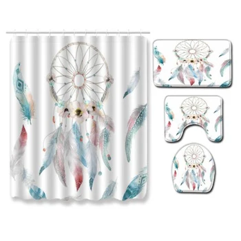 Bath Shower Curtain With Hook Bathroom Decor Waterproof Toilet Cover Pad Mat Foot Floor Pad Durable Decor
Bath Shower Curtain With Hook Bathroom Decor Waterproof Toilet Cover Pad Mat Foot Floor Pad Durable Decor