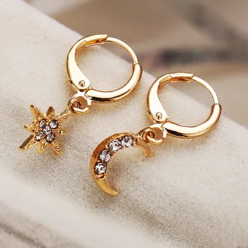 Orangelili New Fashion Gold Star Moon Shape Earrings Simple Earring Weddings Jewelry Gift Crystal Round Geometric Earrings
Orangelili New Fashion Gold Star Moon Shape Earrings Simple Earring Weddings Jewelry Gift Crystal Round Geometric Earrings