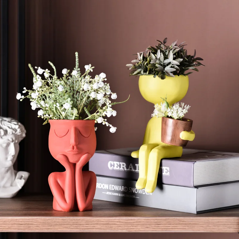 Character Portrait Flower Pot Resin Plant Pot Abstract Human Face Flower Pot Home Home Micro Landscape Decor Desktop Vase
Character Portrait Flower Pot Resin Plant Pot Abstract Human Face Flower Pot Home Home Micro Landscape Decor Desktop Vase