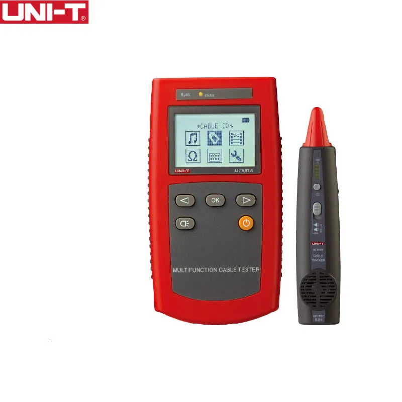 UNI-T UT681A Multi-function Cable Tester Portable Network Tester Set With Loop Resistance Test And Wire Sequence Scanning
UNI-T UT681A Multi-function Cable Tester Portable Network Tester Set With Loop Resistance Test And Wire Sequence Scanning