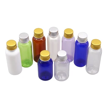 100pcs 30ml Aluminum Cap Bottles PET Sample Refillable Liquid Little Pill Shampoo Sample Container Metal Cap silver Cap Botttle
100pcs 30ml Aluminum Cap Bottles PET Sample Refillable Liquid Little Pill Shampoo Sample Container Metal Cap silver Cap Botttle