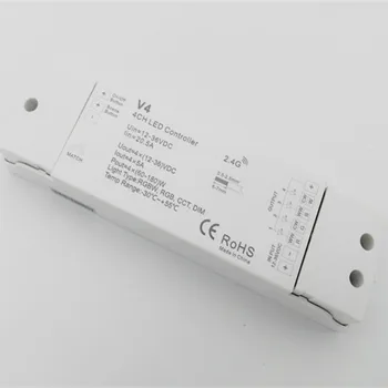 5pcs 4CH*5A 12-36VDC CV Controller V4 Dimming/color temperature/RGB/RGBW 2.4G RF Wireless Reciever 4 in 1 High Power Controller
5pcs 4CH*5A 12-36VDC CV Controller V4 Dimming/color temperature/RGB/RGBW 2.4G RF Wireless Reciever 4 in 1 High Power Controller