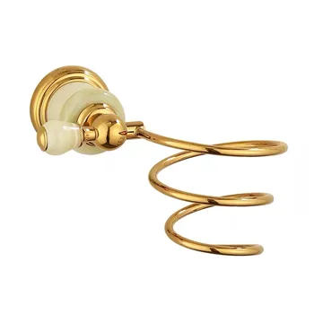 European style Jade base bathroom organizer shelf polished gold bathroom hair dryer holder wall mounted
European style Jade base bathroom organizer shelf polished gold bathroom hair dryer holder wall mounted
