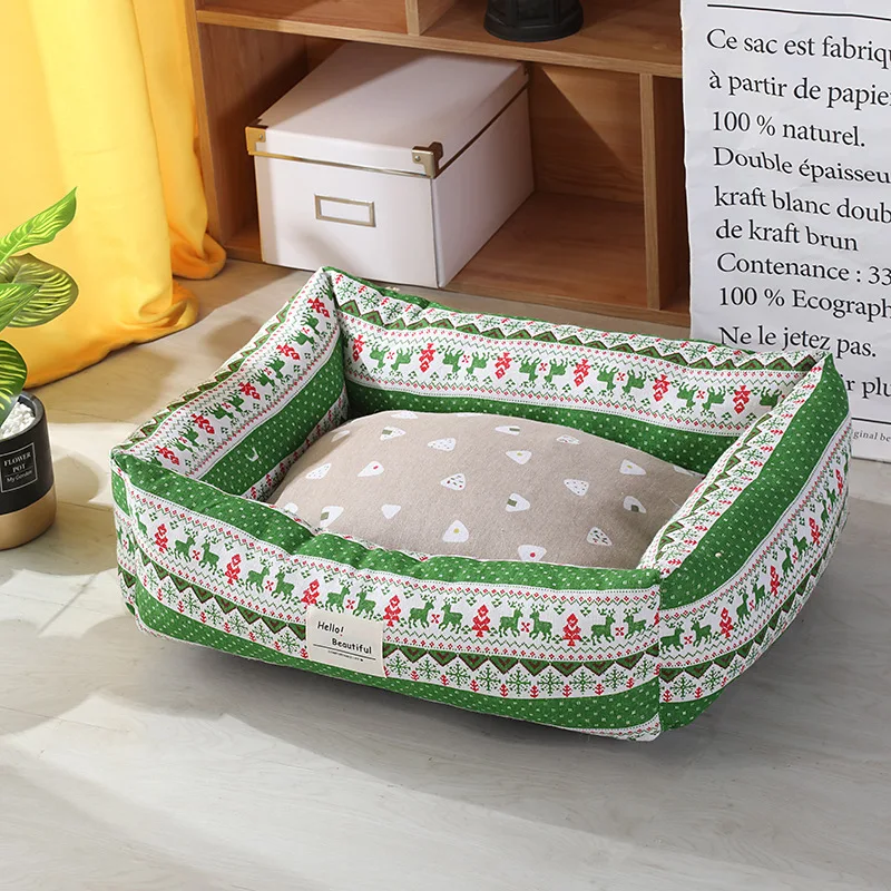 Dog Beds Print Pet Nest Warm Washable Canvas Square Cat Dog Bedf for Small Large Dogs House Pet Kennel Winter Bed Sofa
Dog Beds Print Pet Nest Warm Washable Canvas Square Cat Dog Bedf for Small Large Dogs House Pet Kennel Winter Bed Sofa