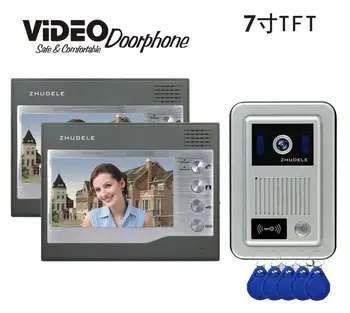 ZHUDELE 7" video door phone intercom IR Night Doorbell Camera and Hands Free Monitor Intercom Doorbell ID Card lock function 1V1
ZHUDELE 7" video door phone intercom IR Night Doorbell Camera and Hands Free Monitor Intercom Doorbell ID Card lock function 1V1