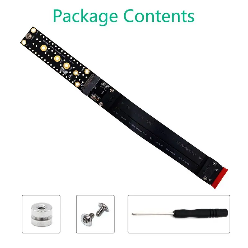 M.2 NVMe SSD Extension Cable Solid Drive Riser Card M2 to PCI-Express 3.0 X4 PCIE Full Speed 32G/bps M Key Extender X6HA
M.2 NVMe SSD Extension Cable Solid Drive Riser Card M2 to PCI-Express 3.0 X4 PCIE Full Speed 32G/bps M Key Extender X6HA