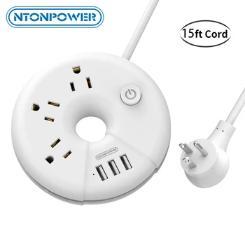 NTONPOWER USB Power Strip with 15ft Extra Long Extension Cord 3 Outlet 3 USB Desktop Charging Station Compact for Home, Office
NTONPOWER USB Power Strip with 15ft Extra Long Extension Cord 3 Outlet 3 USB Desktop Charging Station Compact for Home, Office