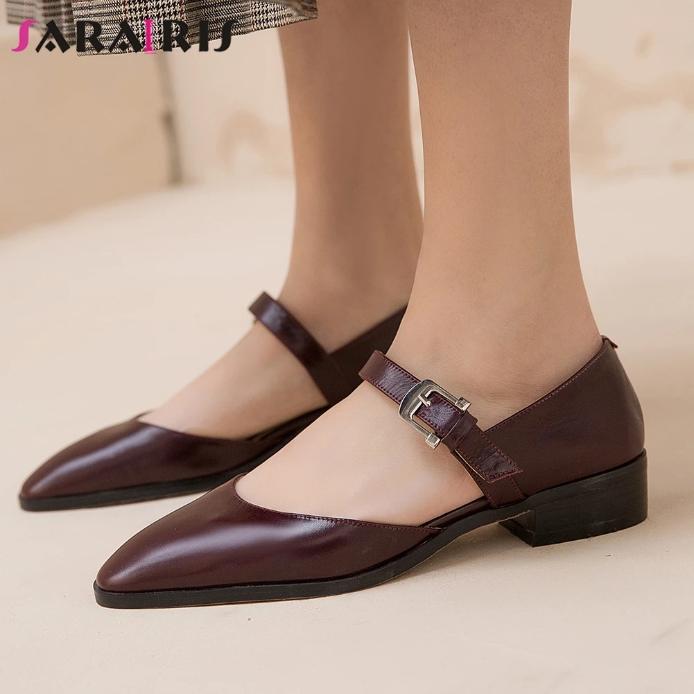 SARAIRIS Fashion Girl Retro Casual Office Brand Flats Spring Flats Women Genuine Leather Buckle Strap Round Toe Shoes Woman
SARAIRIS Fashion Girl Retro Casual Office Brand Flats Spring Flats Women Genuine Leather Buckle Strap Round Toe Shoes Woman