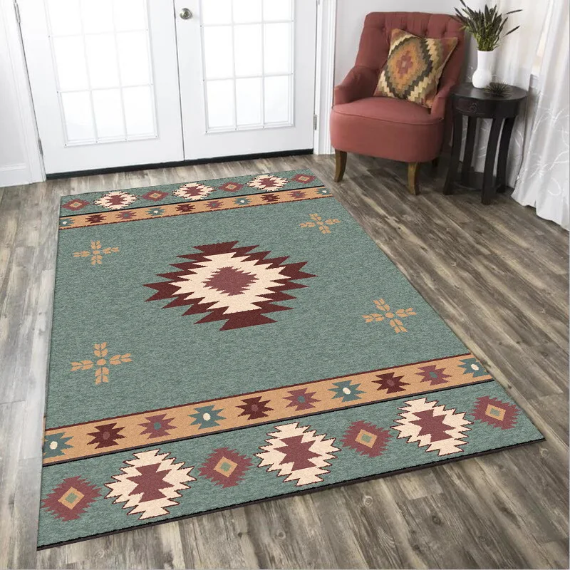 Nordic green brown national style bedroom living room kitchen bathroom bedside mat carpet customization
Nordic green brown national style bedroom living room kitchen bathroom bedside mat carpet customization