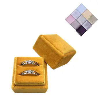 Square Velvet Ring Box Double Ring Display Holder with Detachable Lid Ring Box Holder for Wedding Ceremony(Navy Blue)
Square Velvet Ring Box Double Ring Display Holder with Detachable Lid Ring Box Holder for Wedding Ceremony(Navy Blue)