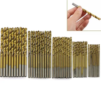 50 Pieces 1/1.5/2/2.5/3mm HSS High Speed Steel Spiral Drilling Bit Set Titanium Coated Durable Drill Bits
50 Pieces 1/1.5/2/2.5/3mm HSS High Speed Steel Spiral Drilling Bit Set Titanium Coated Durable Drill Bits
