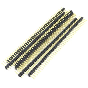 10pcs Single Row Pin Header Gold-plated Connectors for Arduino 1x40 2.54mm Breakable 40 Pins Golden Strip Board Electronic Kits
10pcs Single Row Pin Header Gold-plated Connectors for Arduino 1x40 2.54mm Breakable 40 Pins Golden Strip Board Electronic Kits