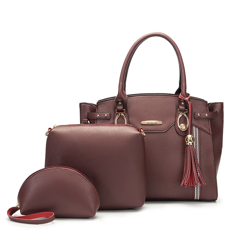 2019 3 in 1 women bag Fashion Casual Contain two packages Luxury handbag Designer Shoulder bags new bags for women Composite bag
2019 3 in 1 women bag Fashion Casual Contain two packages Luxury handbag Designer Shoulder bags new bags for women Composite bag