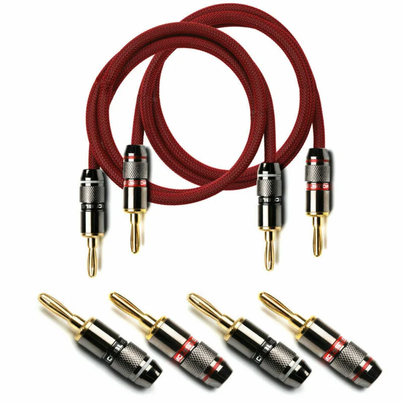 Accessories Banana Plugs 12pcs Interconnects Speaker Adapter 24K Gold Plated Connectors Zinc Alloy Jack
Accessories Banana Plugs 12pcs Interconnects Speaker Adapter 24K Gold Plated Connectors Zinc Alloy Jack