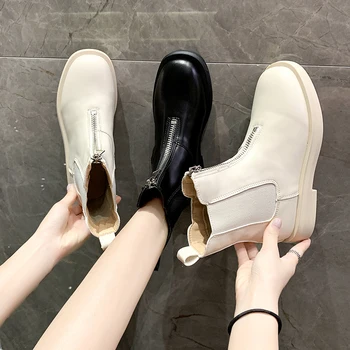 COOTELILI Womens Ankle Boots 2020 New Fashion Shoes Round Toe 3cm Heel Zip Flats Shoes For Woman Black Beige Basic Plus Size 40
COOTELILI Womens Ankle Boots 2020 New Fashion Shoes Round Toe 3cm Heel Zip Flats Shoes For Woman Black Beige Basic Plus Size 40