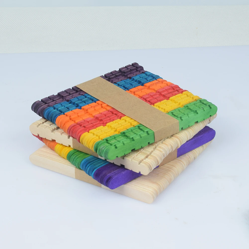Generic Popsicle Sticks 50Pcs Wooden Craft Ice Cream Stick Ice Lolly