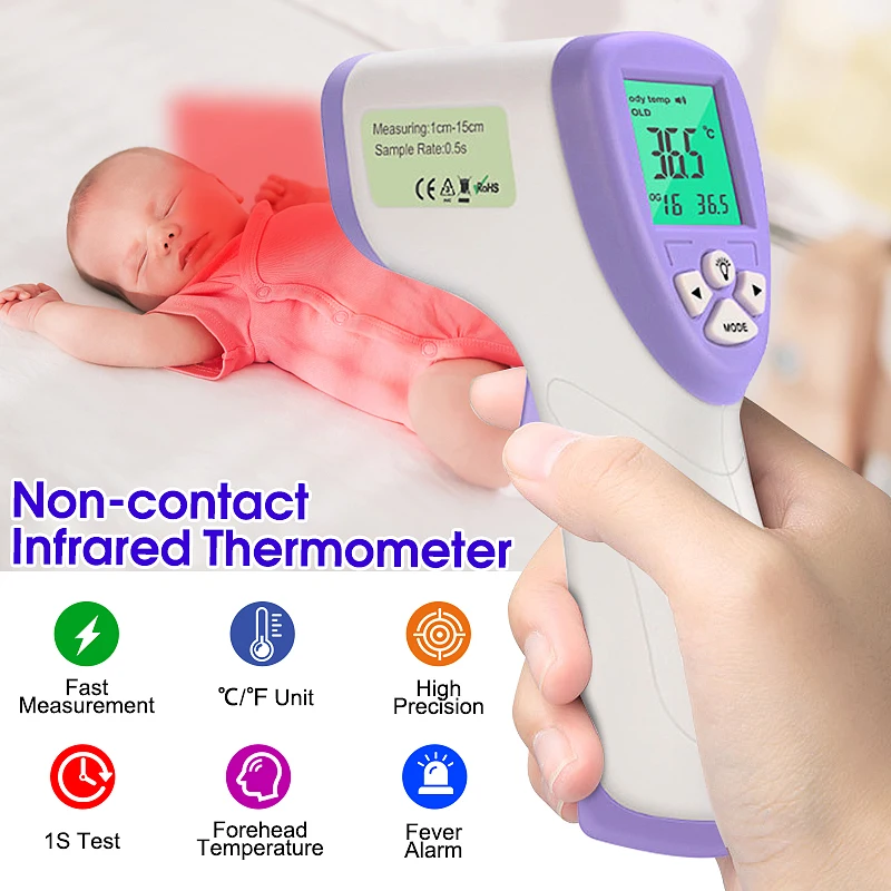 2020 Mutifuction Baby/Adult Digital Termomete Infrared Forehead Body Thermometer Guns Non-contact Temperature Measurement Device
2020 Mutifuction Baby/Adult Digital Termomete Infrared Forehead Body Thermometer Guns Non-contact Temperature Measurement Device