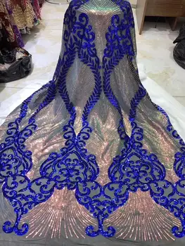 High Quality Nigerian African Lace Fabrics royal blue French Embroidery Sequins Tulle Lace Fabric For Wedding Party Dress
High Quality Nigerian African Lace Fabrics royal blue French Embroidery Sequins Tulle Lace Fabric For Wedding Party Dress