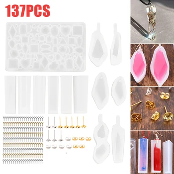 137pcs/set Resin Mold DIY Silicone Jewelry Pendant Earrings Making Mould Jewelry Epoxy Casting Molds Tools Set
137pcs/set Resin Mold DIY Silicone Jewelry Pendant Earrings Making Mould Jewelry Epoxy Casting Molds Tools Set