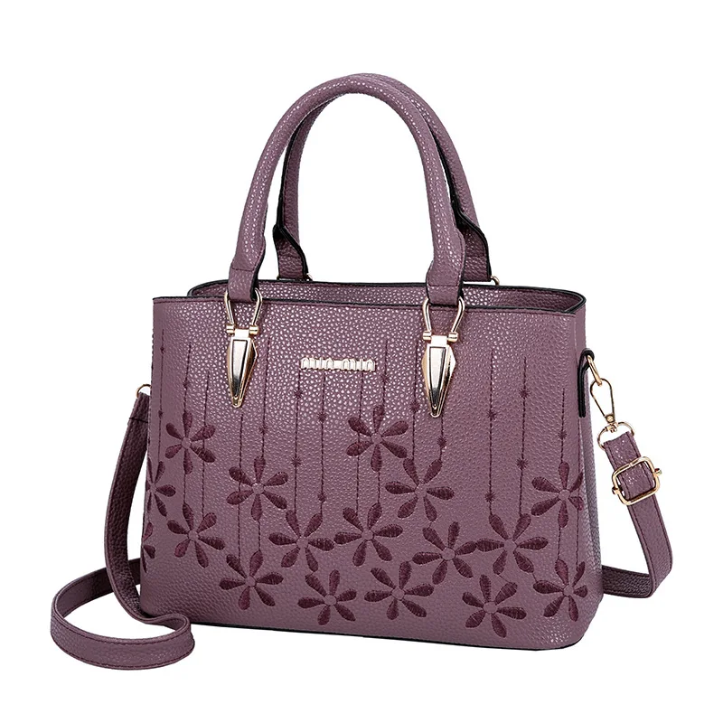 Shoulder Bag Women's High Quality Pu Embossed Leather Embroidery Flower Broken Flower Middle-aged Business Casual Handbag
Shoulder Bag Women's High Quality Pu Embossed Leather Embroidery Flower Broken Flower Middle-aged Business Casual Handbag