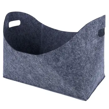 2 pieces felt basket for firewood, firewood basket, oval shape, with two handles, anthracite, 39 x 22 x 27.5 cmd
2 pieces felt basket for firewood, firewood basket, oval shape, with two handles, anthracite, 39 x 22 x 27.5 cmd